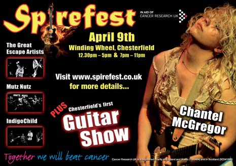 The Spirefest raises money for Cancer Research UK at the Winding Wheel, Chesterfield, April 9th 2011