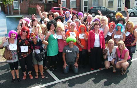 The 3 legged wig walk for Embracing Life was joined by the Mayor and MAyoress of Chesterfield