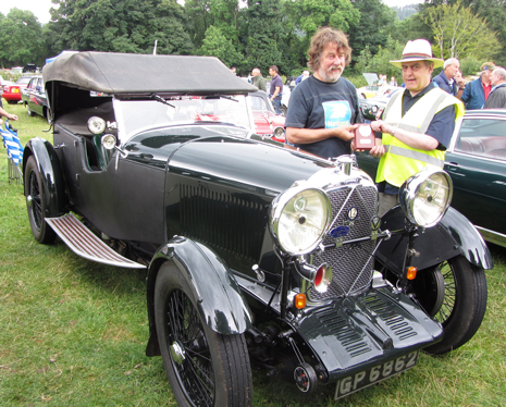 Classic Car winner Ivan Spurrier-Smith (left) from Wirksworth with Chesterfield Rotary president Mike Cudzich-Madry