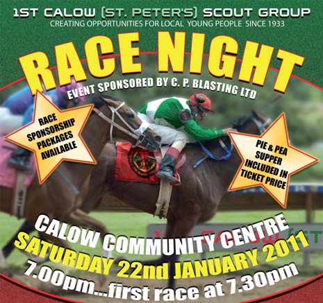 1st Calow Scout Groups Race Night fundraiser