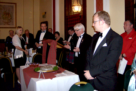 The Chesterfield and District Caledonian Association enjoy a celebration of Burns Night
