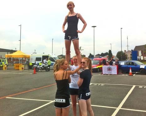 Stephanie Miles runs the cheerleading club and is passionate about cheerleading and, whilst at the Chesterfield Football Club Open Day, where the girls were performing, told us why