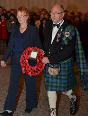 Mark and Jen Macartney, President and Consort of the Chesterfield and District Caledonian Association, laid a wreath on behalf of the Association as part of the Last Post Ceremony on Saturday 29th September.