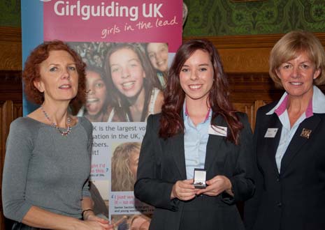 Emily Ball, from Chesterfield, has shown she is leading the way after receiving Girlguiding UK's top accolade, the coveted Queen's Guide Award.
