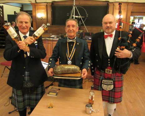 The Rotary Club of Chesterfield held its annual Burns Night Celebration at the Winding Wheel in Chesterfield on Monday 28th January 2013.