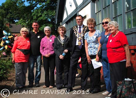 The Old Whittington Gala Committee with the Mayor and Mayoress of Chesterfield