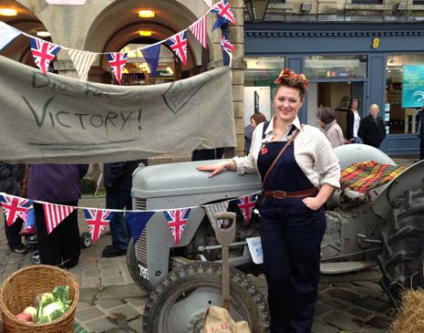 The winner was later announced as Lucy  who dressed as a 'Land Girl'.