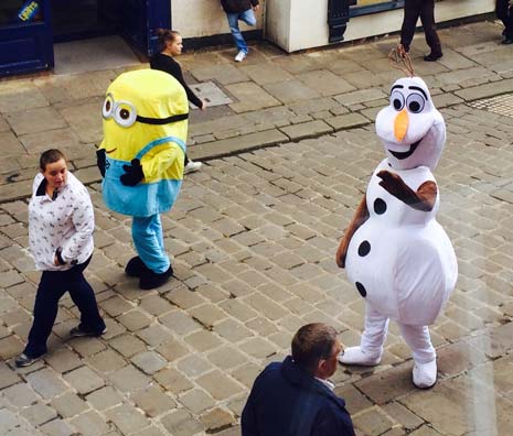 Popular culture was represented too, as Frozen's Olaf and Bob the Minion paid a visit and greeted children (and one or two adults) for photo opportunites!