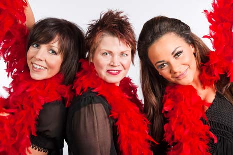 l-r -  Clare Buckfield, Vicky Entwhistle and Chelsee Healey in the Vagina Monologues, coming to Chesterfield on 28th September