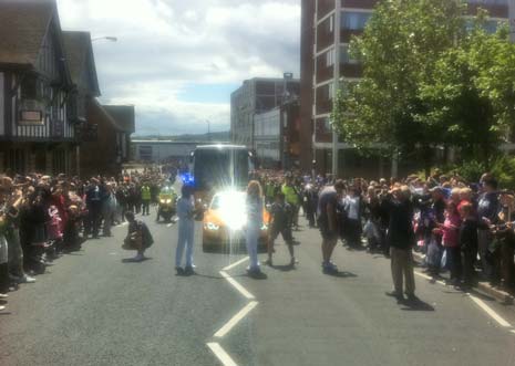 Olivia Ford brought the torch past the Crooked Spire