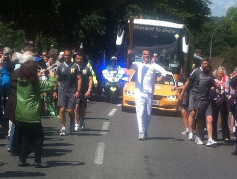 Emotional scenes as Shaun brings the Torch to home territory