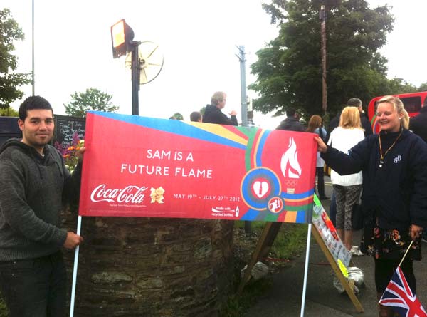 Forst leg torch bearer, Sam Clift's brother was bursting with pride