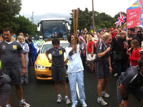 The torch begins it's Chesterfield journey