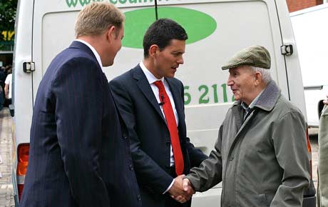 MP's David Miliband and Toby Perkins meet the people of Chesterfield