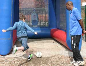 Chesterfield Football Club's speed machine takes a beating!