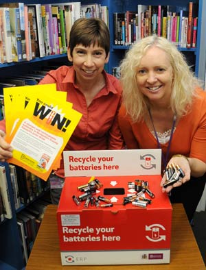 DCC Asst Waste Management Development Officer Philippa Roine with Senior Library Manager Sue Jackson