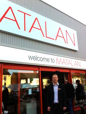 Manager Jon Gibbons outside the new MATALAN store