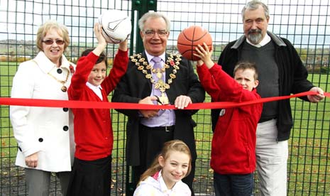 The Mayor opens the new fames area in Highfield Park, Newbold