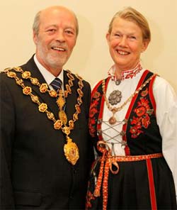 Former Mayor and Mayoress of Chesterfield, Adrian and Inger Kitch