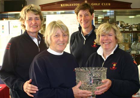 The Derbyshire Women's senior Golf team won a stunning victory at Kedleston Park