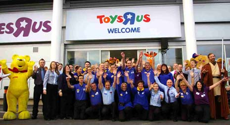 The Toys 'R' Us team before the opening