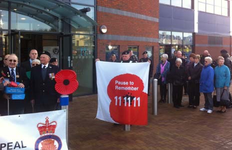Crowds of supporters, veterans, and injured forces personnel gathered for the launch today of the Derbyshire Poppy Appeal