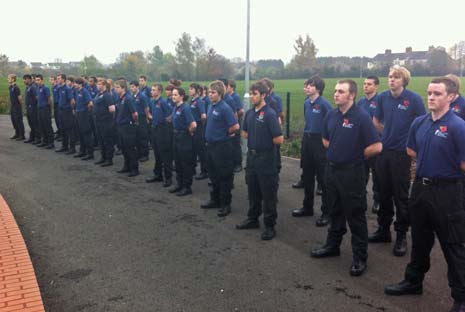 Chesterfield College Public Service students pay their respects at Heritage School, Clowne