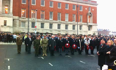 Crowds turned out in Chesterfield for Remembrance Sunday