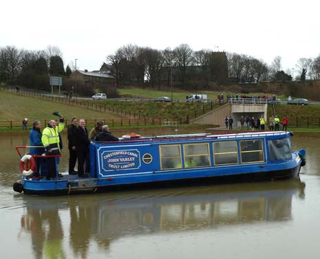 First Narrowboat On Staveley Canal Basin