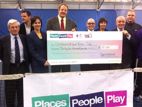Toby Perkins, MP For Chesterfield was there to see the cheque presented