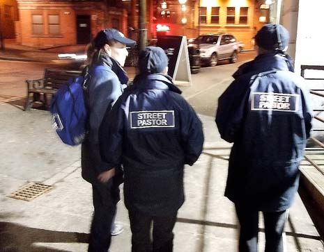 A trio of Street Pastors ready for action on the night shift in Chesterfield