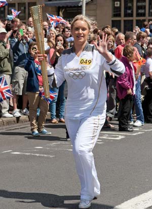 Amongst the 20 people to carry it through Chesterfield today was 20 year-old- Kate Lord, who carried the Torch from Knifesmithgate to Rose Hill and enjoyed such a unique experience