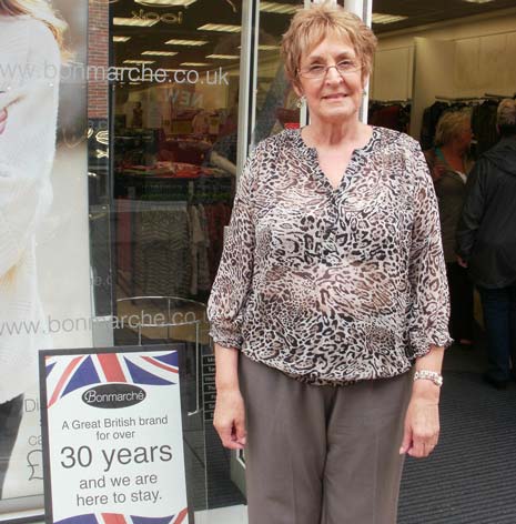 Eileen Cann from Stonebroom, Derbyshire has won the Bon Marche Competition to help celebrate their 30th Birthday in business.