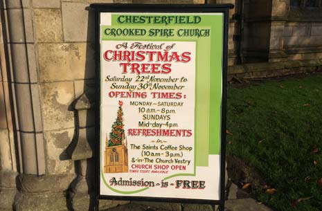 The most iconic church in Chesterfield is 'branching out' in the community this Christmas, with visitors flocking to the newest exhibition in the town - and organisers saying they are humbled by its success.