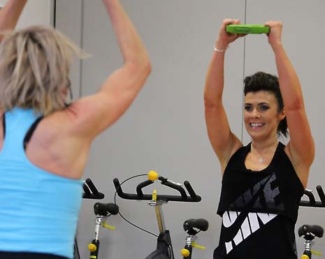 The Coronation Street star, who plays Michelle O'Connor in the iconic soap, toured the centre at the Community Open Day - and took part in a fitness class
