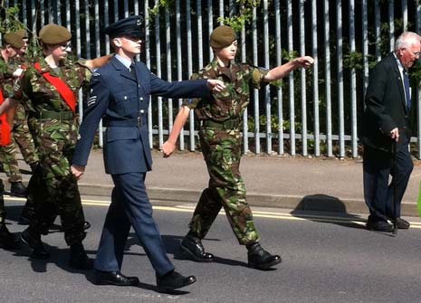Local Cadets (Mayoral Cadets) in todays Staveley Armed Forces Day Parade