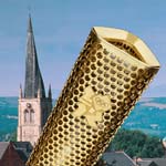 Friday lunchtime will see the arrival of the iconic symbol of the competiton which is travelling the UK to represent the principles of the Games - Peace, Unity and Friendship.
