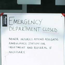 Emergency notice for A&E patients