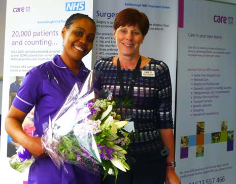 Nurse of the Year Winner Annette Ferguson (left) with Clinical Services Manager Sandra Swarbrook