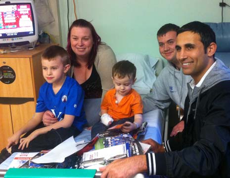 Jack Lester spent a good few minutes talking to the family by Jacob's bedside