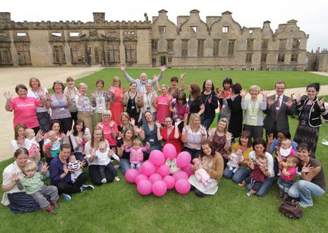 The Bolsover Castle event launched a whole range of events across Derbyshire for mums and families, organised by community health staff, to promote breastfeeding awareness week across Derbyshire