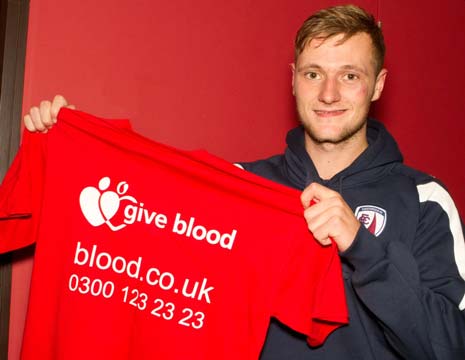 Spireites' defender Liam Cooper is backing the call from NHSBT to be a Blood Donor this Christmas