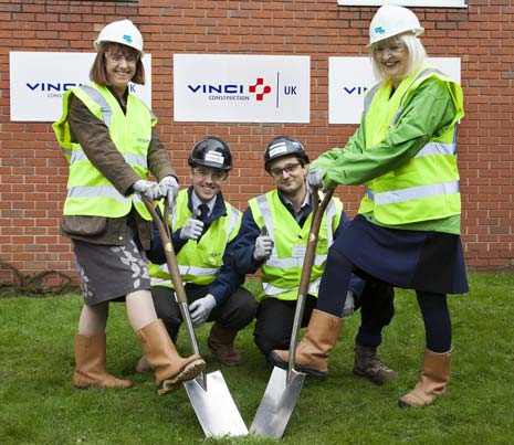 A ground breaking ceremony has marked the start of work on an £11m theatre development at Chesterfield Royal Hospital.