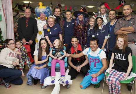Hospital staff member Jenny Reaney, who is a Play Specialist and Team Leader said, They were absolutely fantastic and it really helped to lift the spirits of our young patients, some of whom had seen the cast in the panto before they came in, or are going to see them shortly