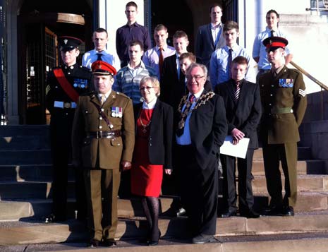 10 Young Soldiers swore their oath of allegiance today in the Mayor's Parlour