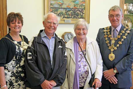 Eda and Aylmer Nurse (above) were one of the couples to join the Mayor and Mayoress of Chesterfield for a special Diamond Jubilee afternoon tea
