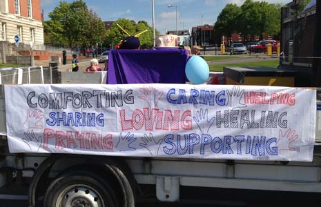 Seventeen floats or vehicles took part in this year's parade, including Whittington Moor Methodist and St Thomas' Brampton.