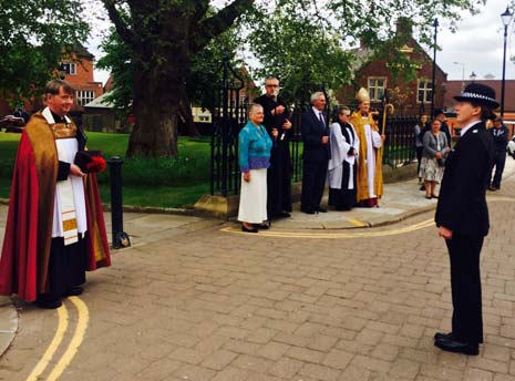 The service itself was officiated by Reverend Patrick Coleman, the new Vicar of Chesterfield, and the Mayor's Chaplain, Reverend Jo Morris, in the presence of The Bishop of Derby