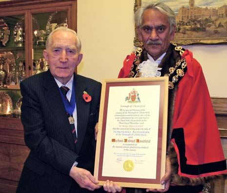 Tributes have been paid to Honorary Alderman - and former Chesterfield mayor - Michael Caulfield who died on Sunday, 16th June.