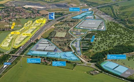 Work has begun on a new link road which will open up further land for jobs creation at Derbyshire’s flagship regeneration site, Markham Vale